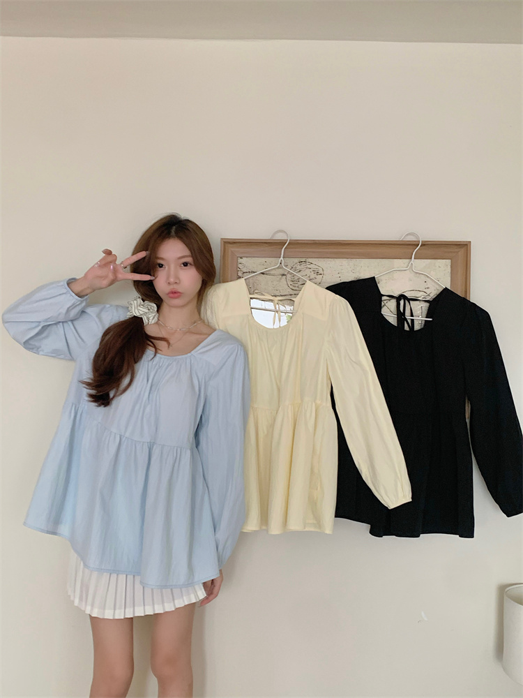 Short sleeve long sleeve tops sweet shirt for women