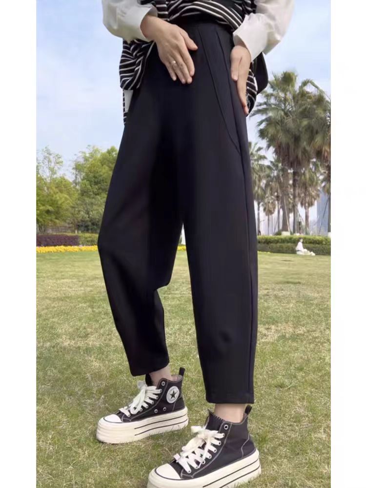 Slim harem pants wide leg casual pants for women