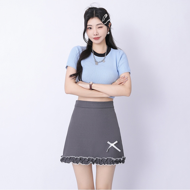 Lace spring and summer skirt slim short skirt for women