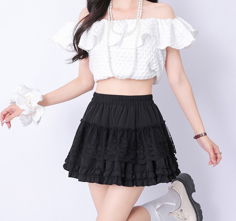 Korean style skirt thick and disorderly short skirt