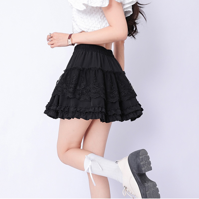 Korean style skirt thick and disorderly short skirt