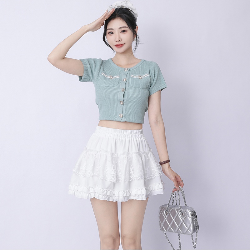 Korean style skirt thick and disorderly short skirt