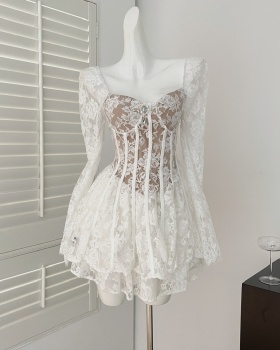 Lace France style dress spring Sexy underwear