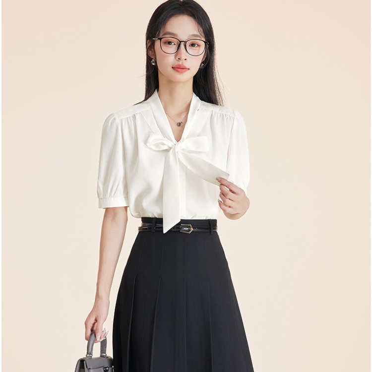 Streamer niche summer puff sleeve shirt for women