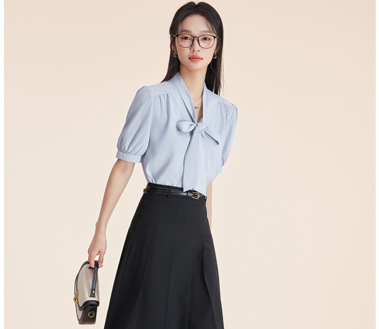 Streamer niche summer puff sleeve shirt for women