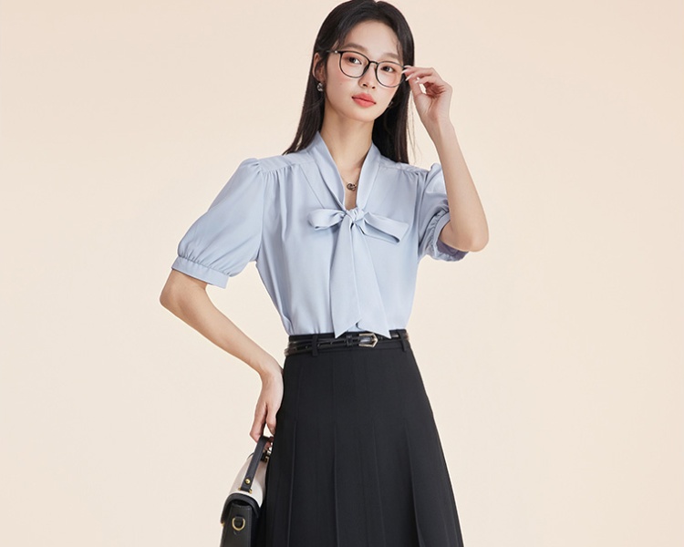 Streamer niche summer puff sleeve shirt for women