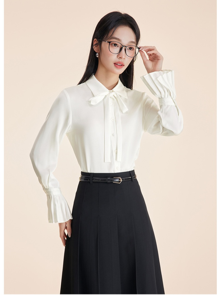 Intellectuality college style shirt slim skirt a set