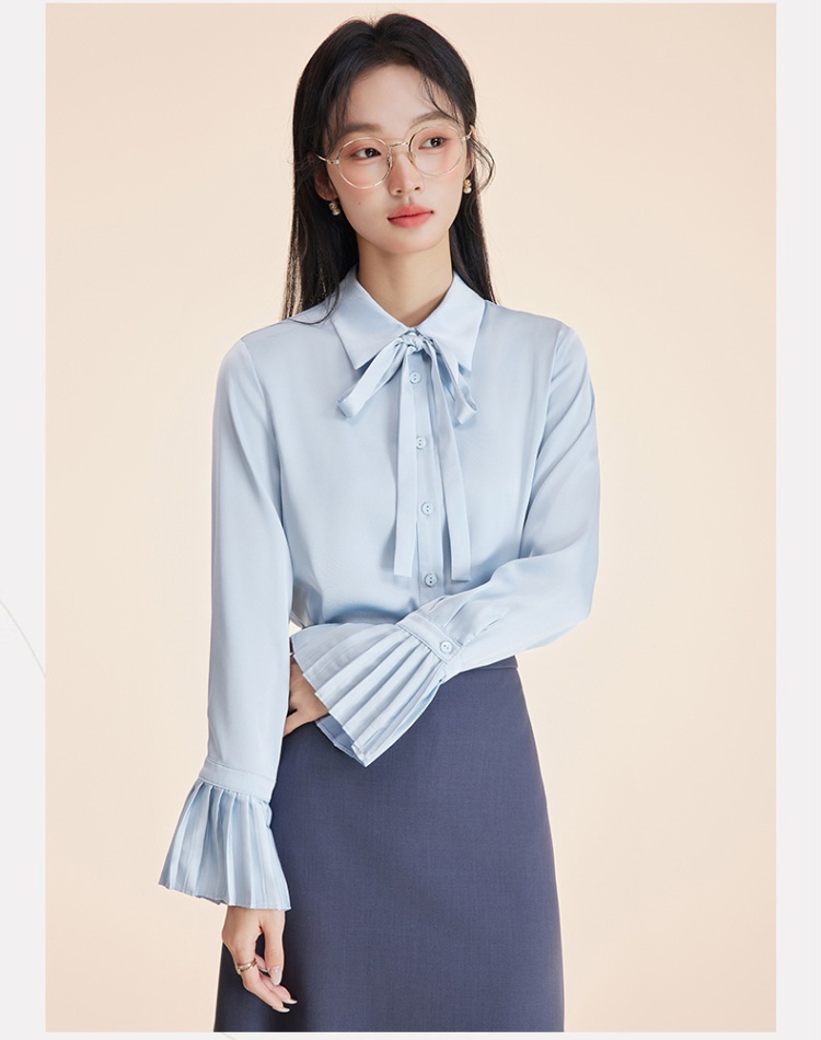 Intellectuality college style shirt slim skirt a set