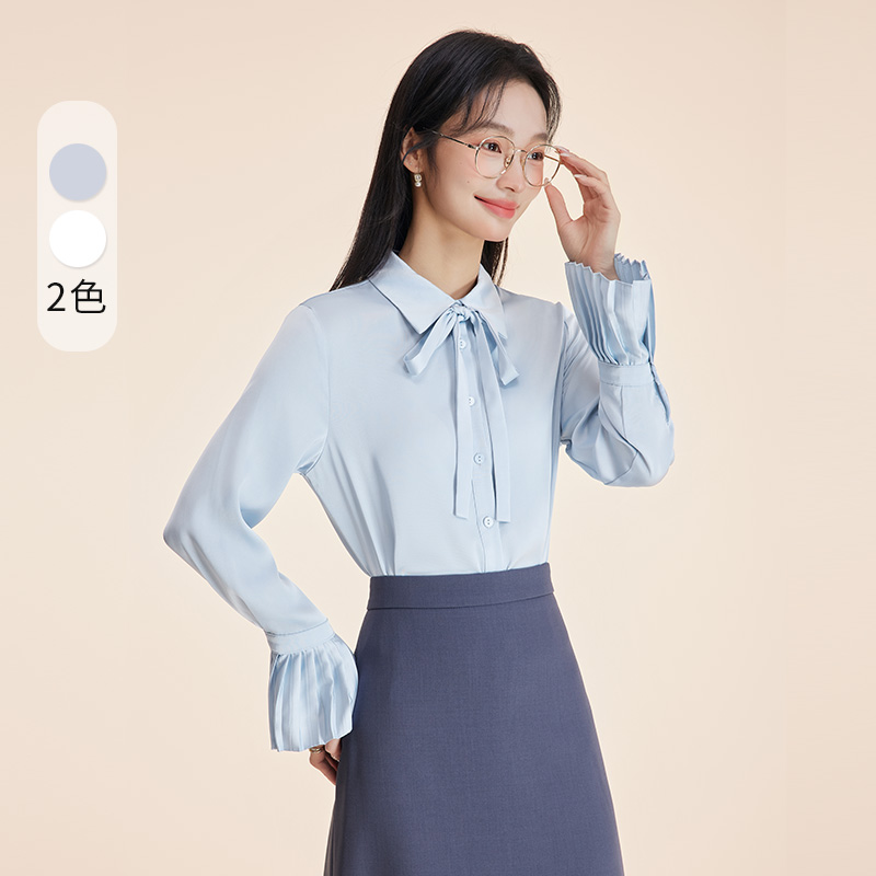 Intellectuality college style shirt slim skirt a set