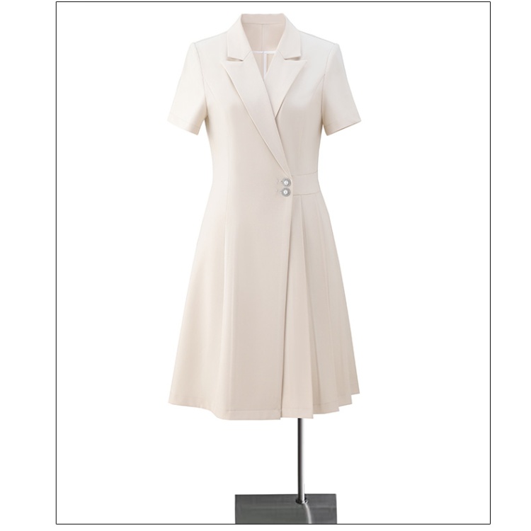 Pleated summer business suit profession dress