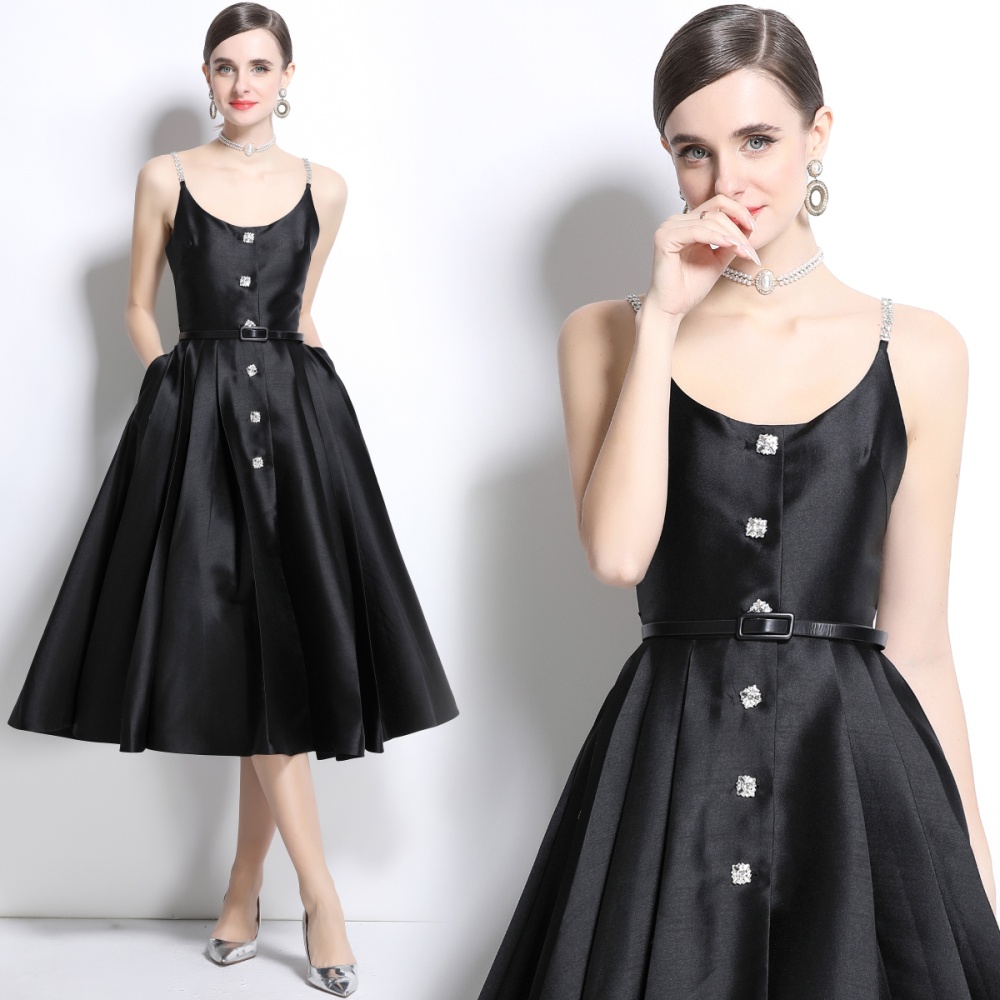 Halter sling formal dress rhinestone sexy dress