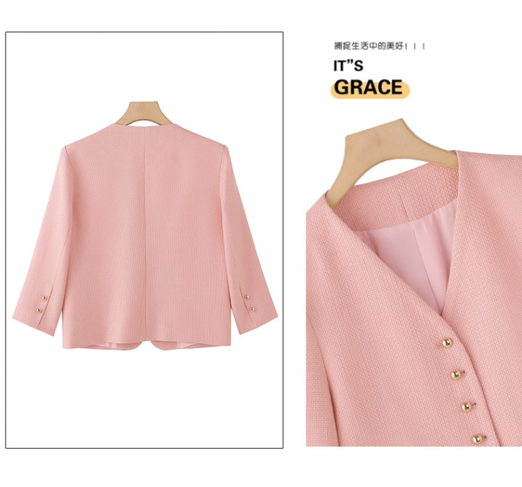 Chanelstyle business suit short sleeve coat for women