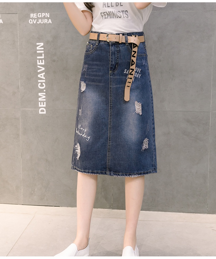 High waist short skirt package hip denim skirt for women