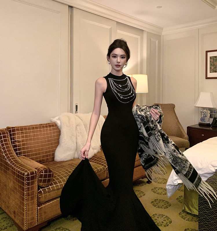 Big skirt light luxury evening dress long temperament dress