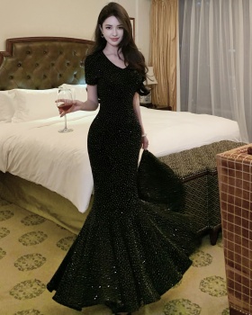 Big skirt mermaid evening dress temperament dress