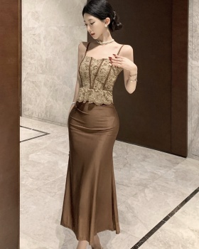 Sexy summer dress slim package hip long dress