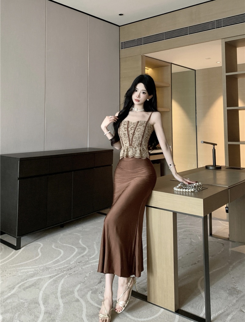 Sexy summer dress slim package hip long dress