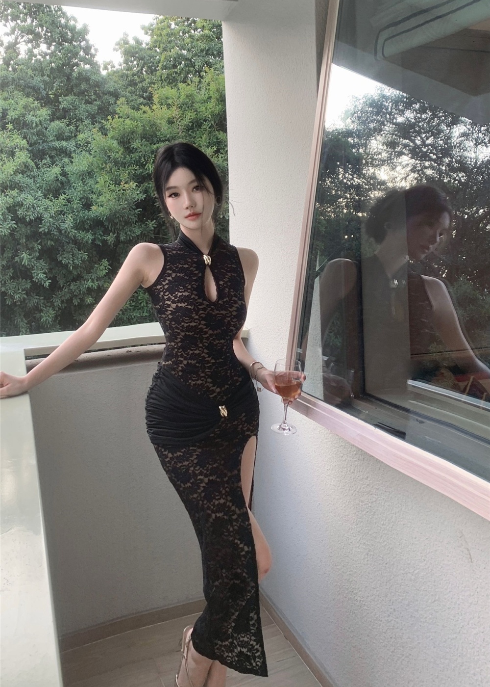 Spicegirl Chinese style dress hollow summer cheongsam