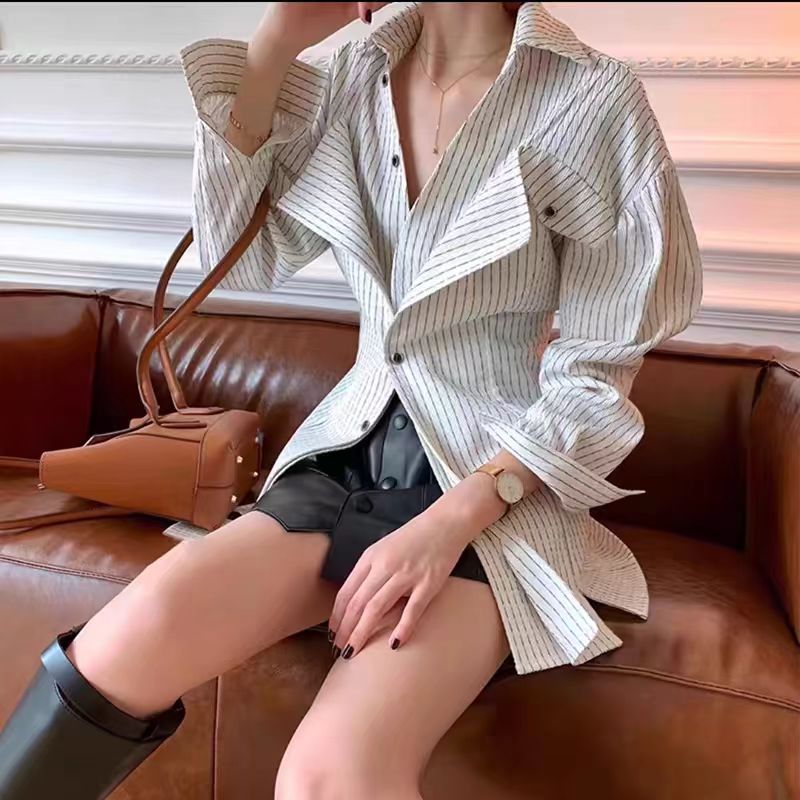 Spring and autumn retro tops France style shirt for women