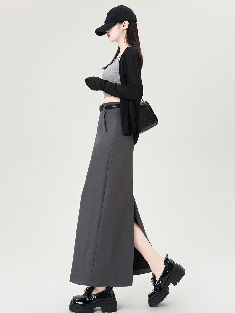 High waist after the split skirt A-line long dress for women