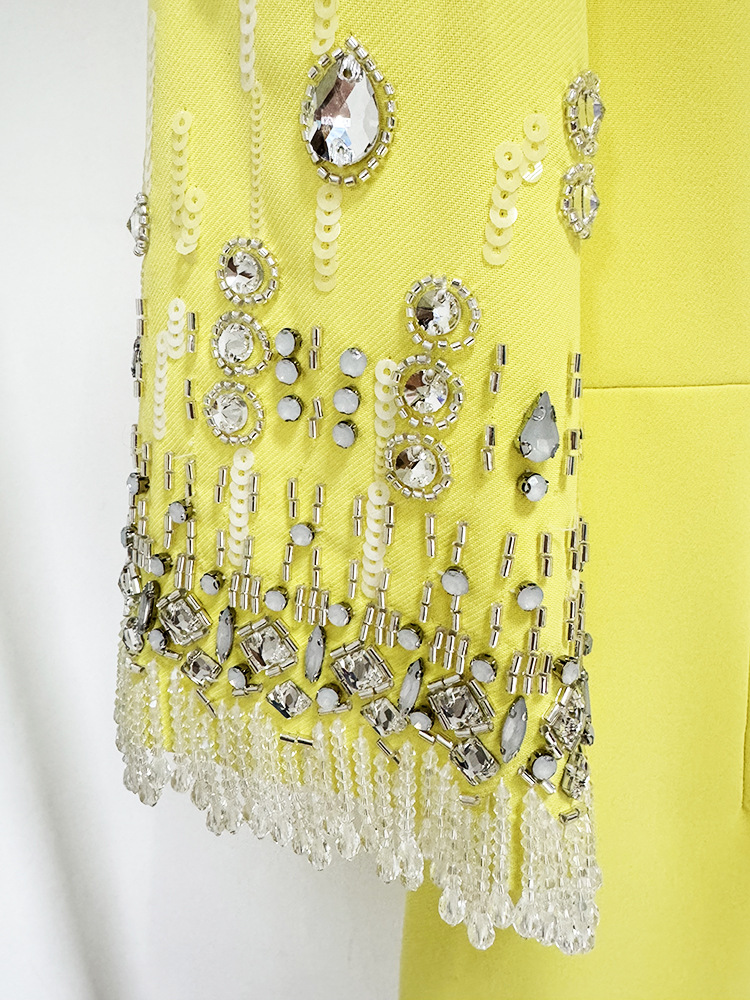 European style spring and summer rhinestone beading dress