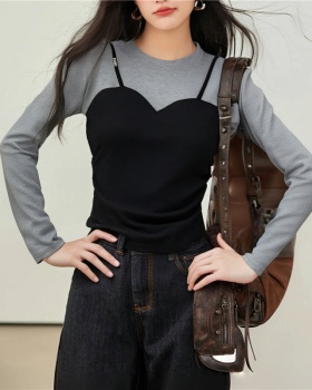 Korean style T-shirt Western style tops for women