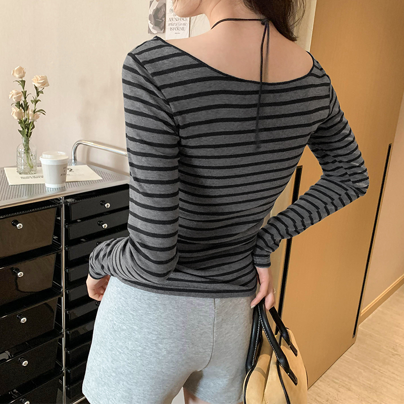 Spring and autumn T-shirt bottoming shirt for women