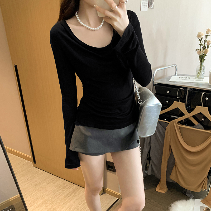 Spring and autumn bottoming shirt slim T-shirt for women