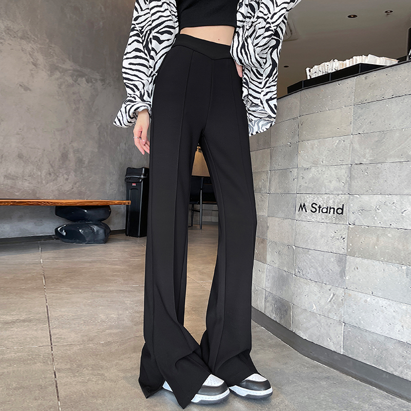 Mopping split drape suit pants elasticity speaker long pants