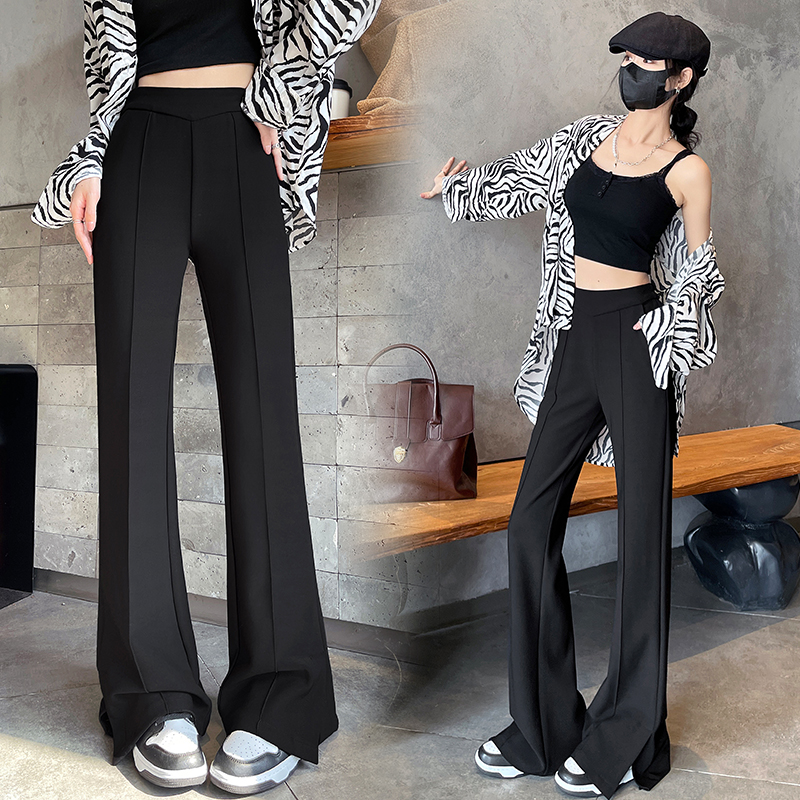 Mopping split drape suit pants elasticity speaker long pants