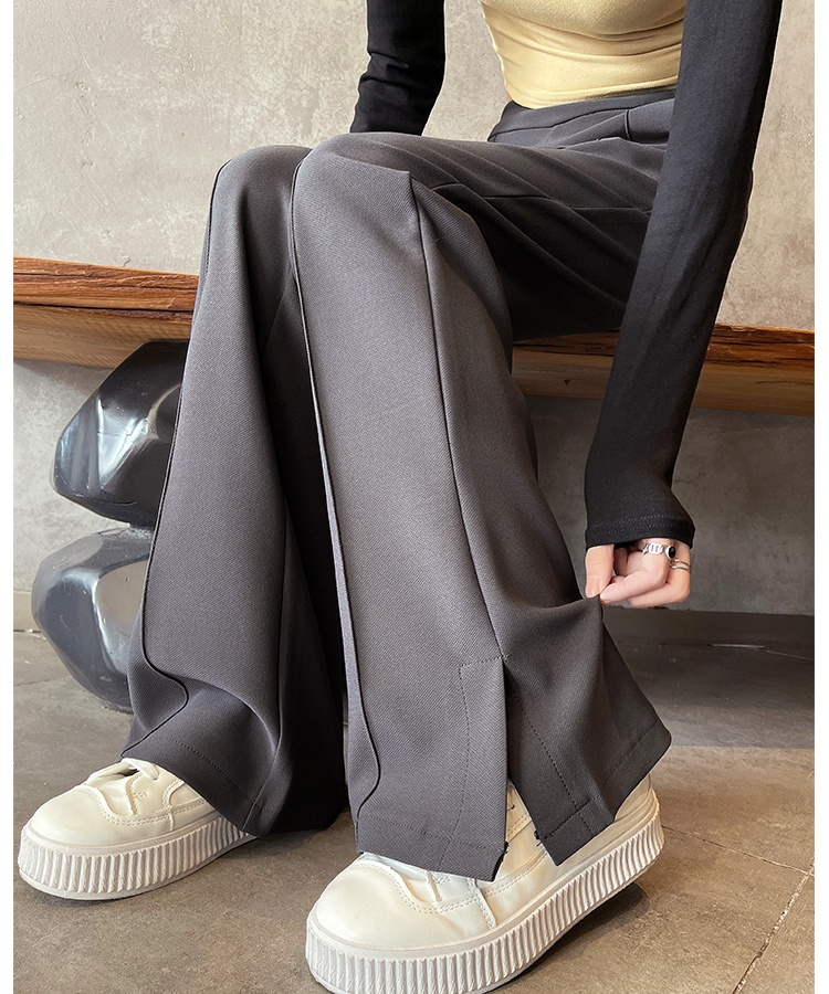 Mopping split drape suit pants elasticity speaker long pants