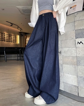 Straight pants American style wide leg mopping jeans