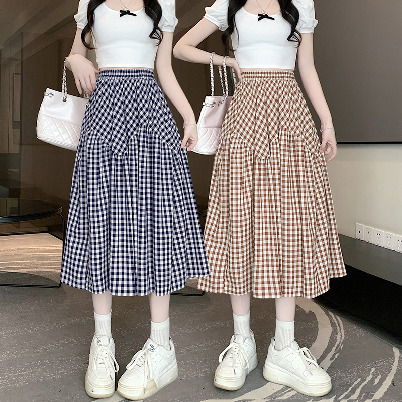 Slim A-line long skirt all-match skirt for women