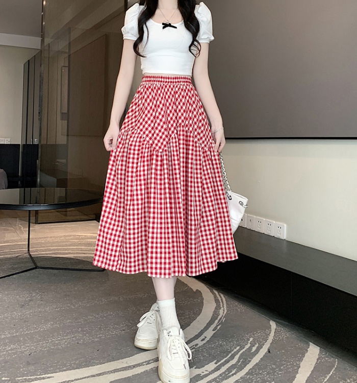 Slim A-line long skirt all-match skirt for women