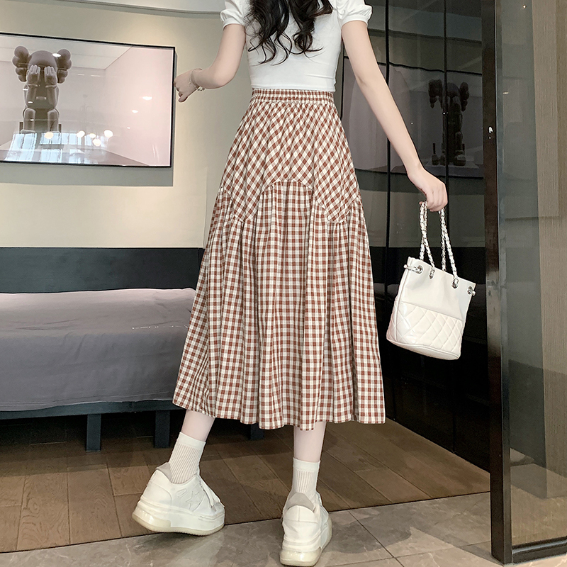 Slim A-line long skirt all-match skirt for women