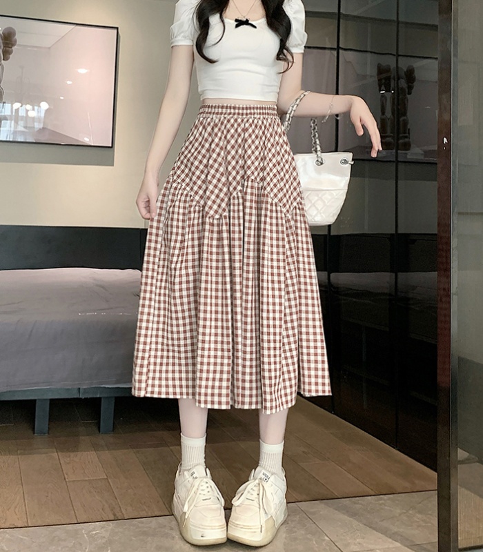 Slim A-line long skirt all-match skirt for women