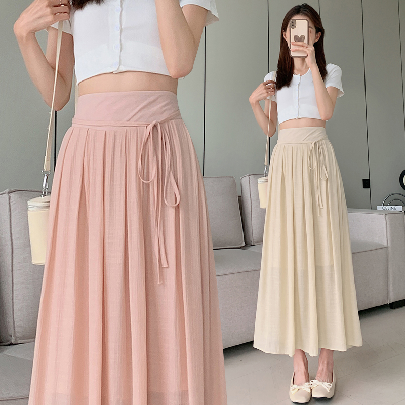 High waist big skirt skirt Korean style long skirt