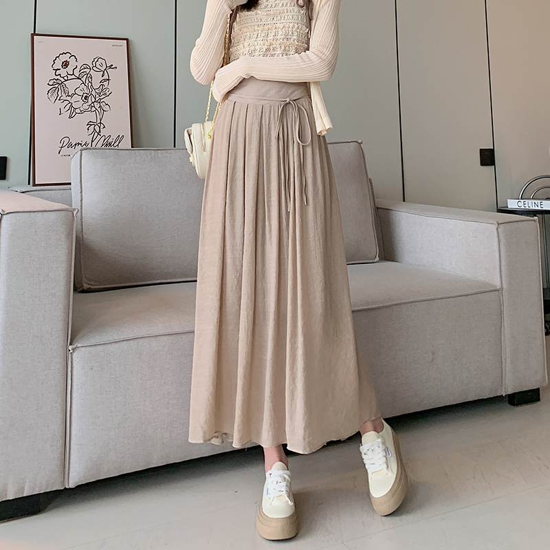 High waist big skirt skirt Korean style long skirt