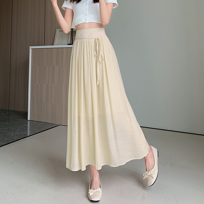 High waist big skirt skirt Korean style long skirt