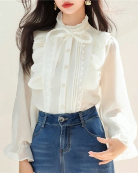 Unique court style shirt spring tops for women