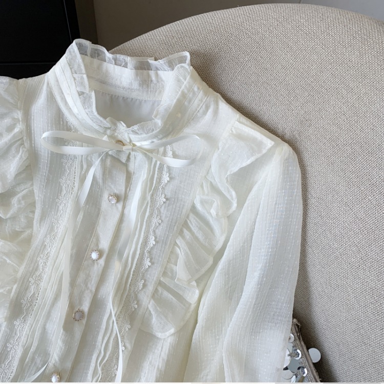 Unique court style shirt spring tops for women