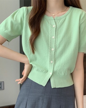 Short sleeve Korean style sweater summer tops