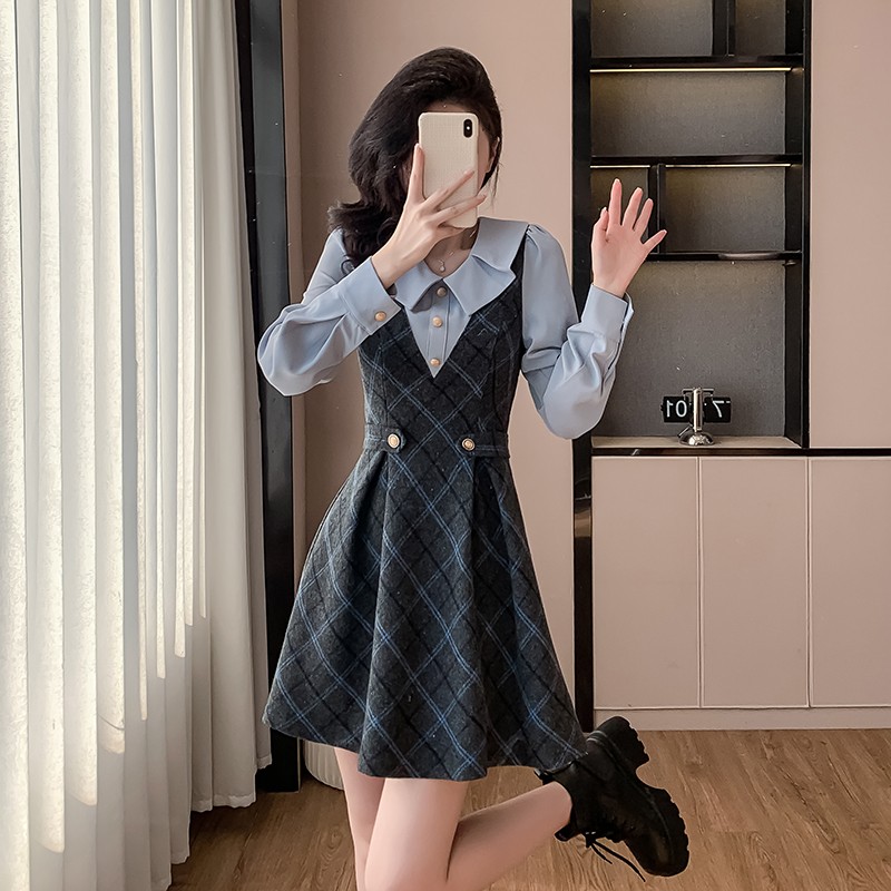 France style doll collar chanelstyle dress for women