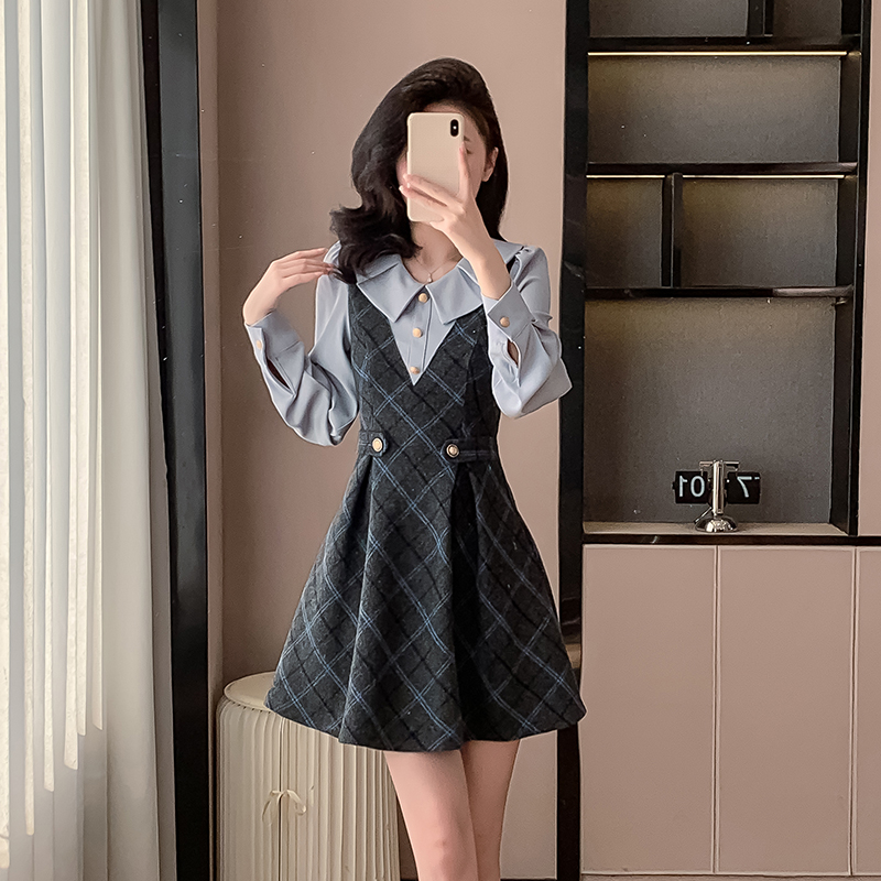 France style doll collar chanelstyle dress for women