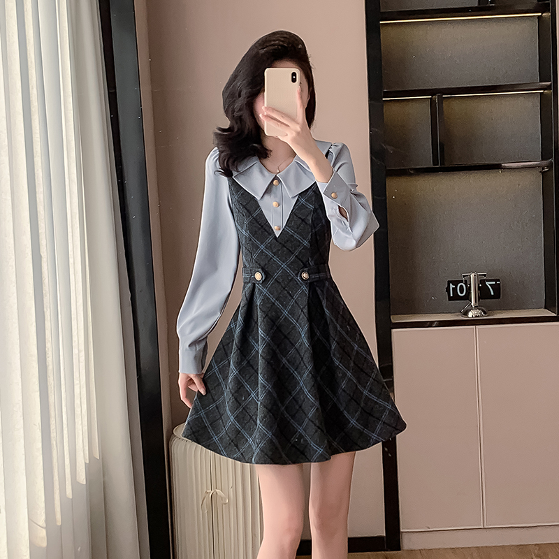 France style doll collar chanelstyle dress for women