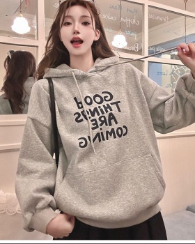 Spring letters cotton pure cotton hoodie for women