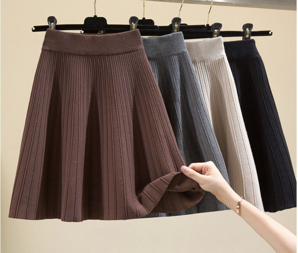 High waist drape short skirt elastic waist skirt