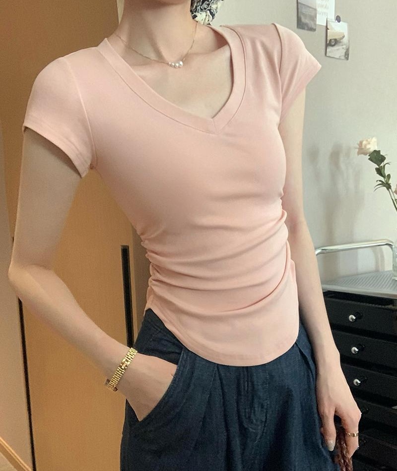 Show young T-shirt short sleeve tops for women