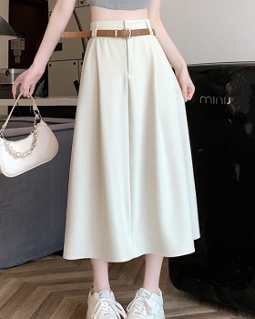 Slim long high waist skirt big skirt drape business suit