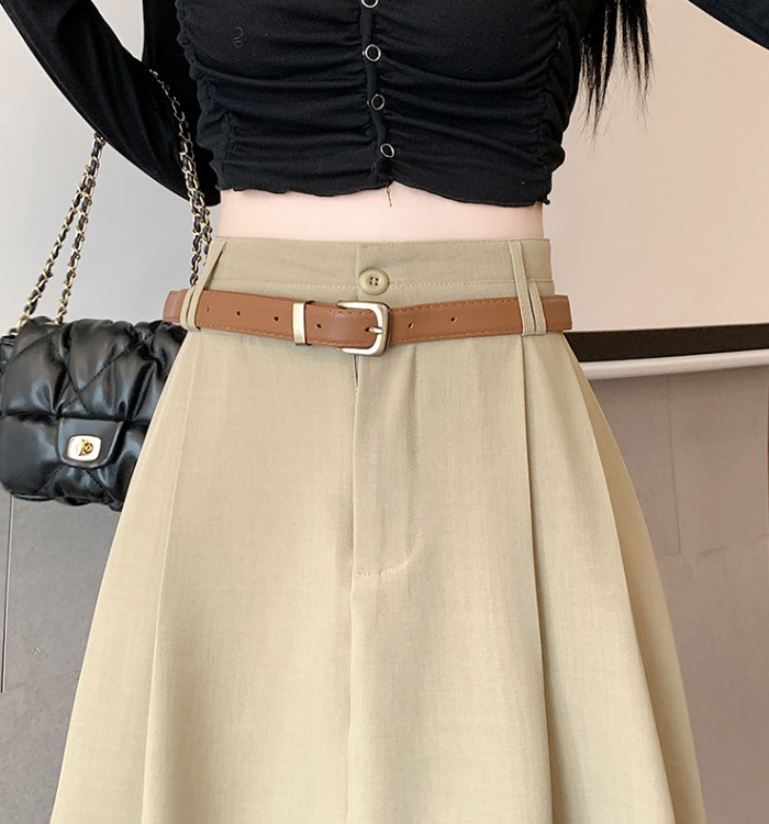 Slim long high waist skirt big skirt drape business suit